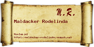 Maldacker Rodelinda névjegykártya